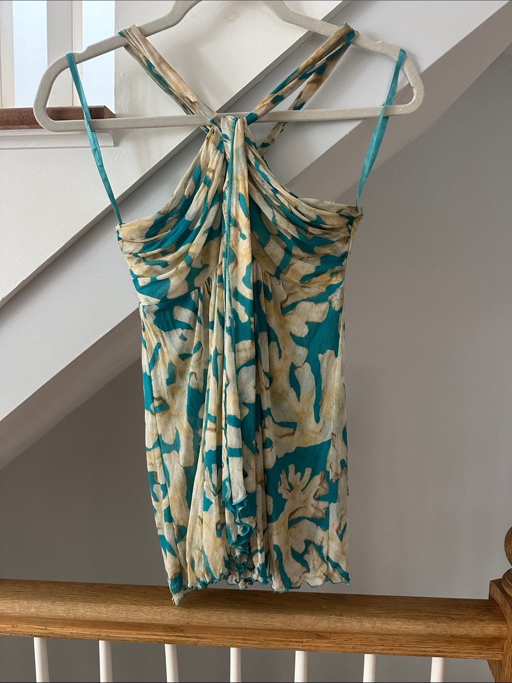Diane von furstenberg halter style silk shirt. Size M